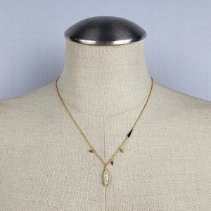 Stella & Dot Gold Asymmetrical Triangle Drop Necklace